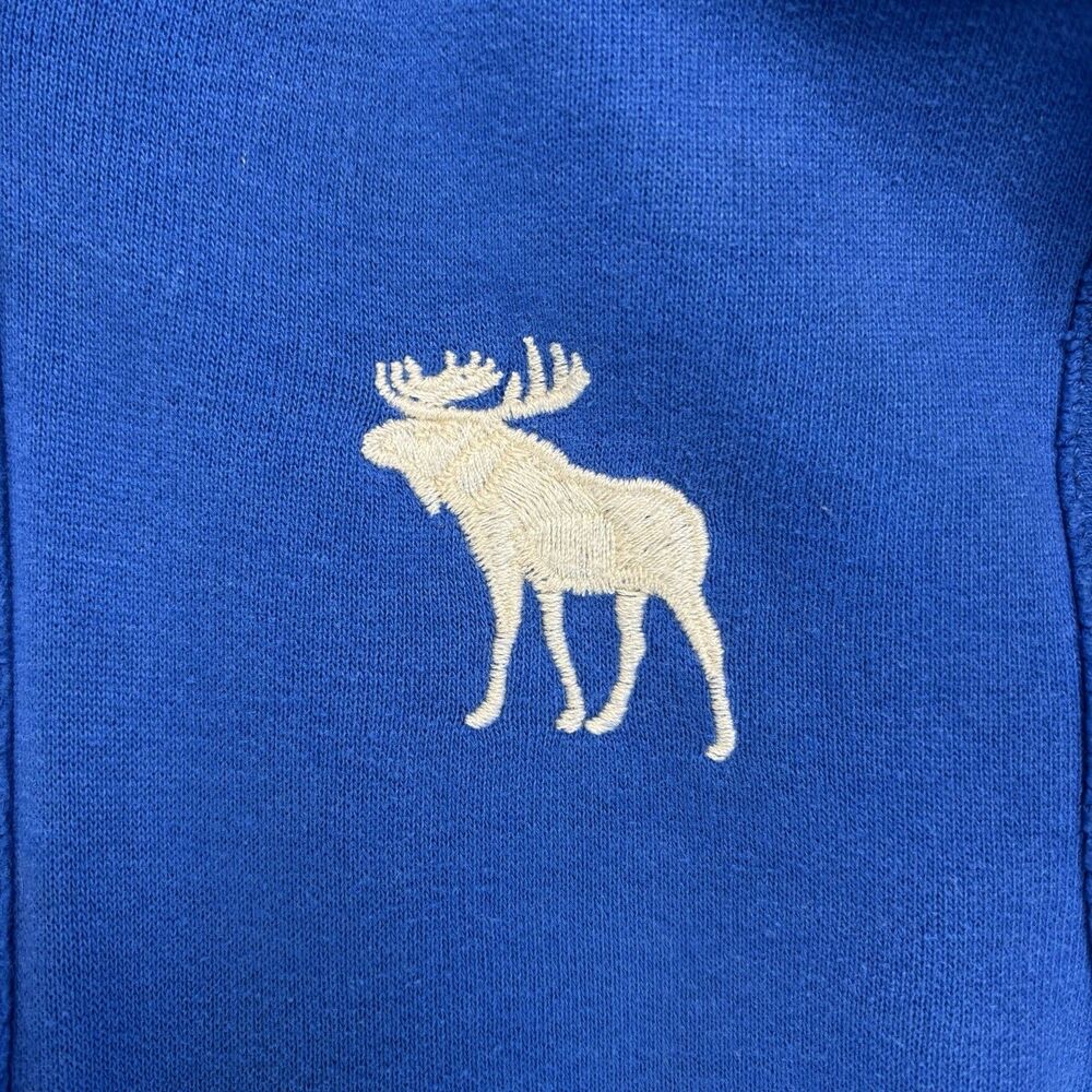 Abercrombie & Fitch Kids Blue Hoodie Muscle Size M Zip Up Cobalt - Picture 2 of 14
